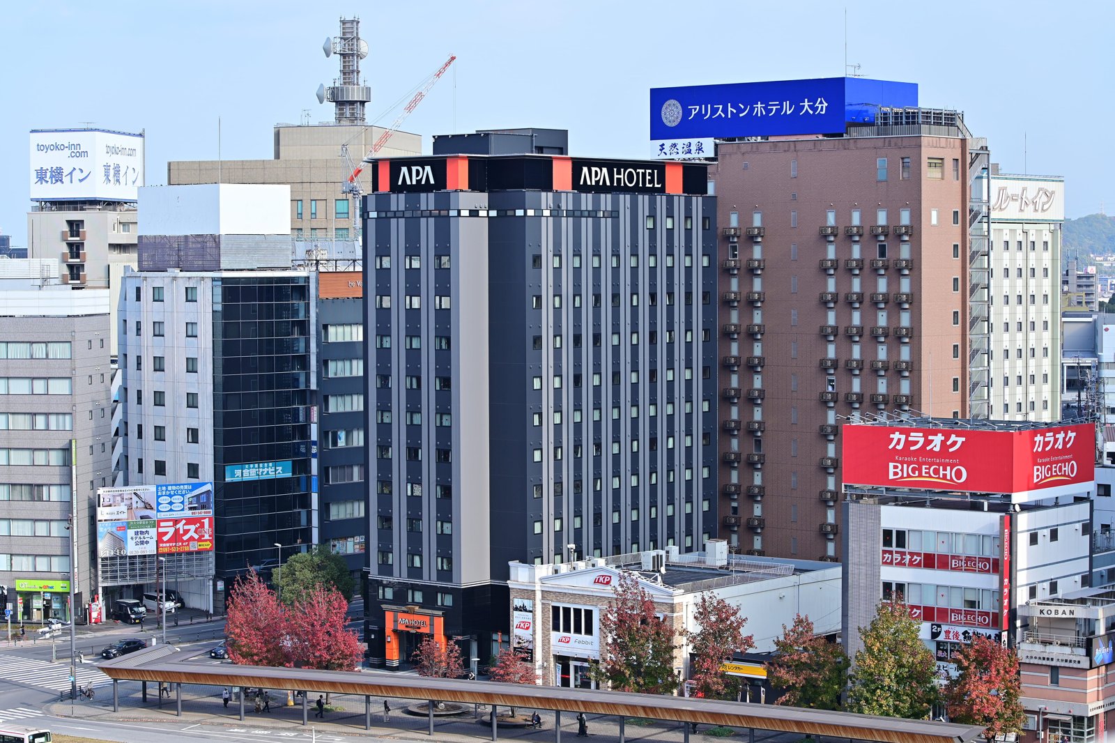 アパホテル〈大分駅前〉 — 大分市金池町 · 2025年12月開業、鉄骨造12階建・全255室の駅前宿泊特化型ホテル外観
