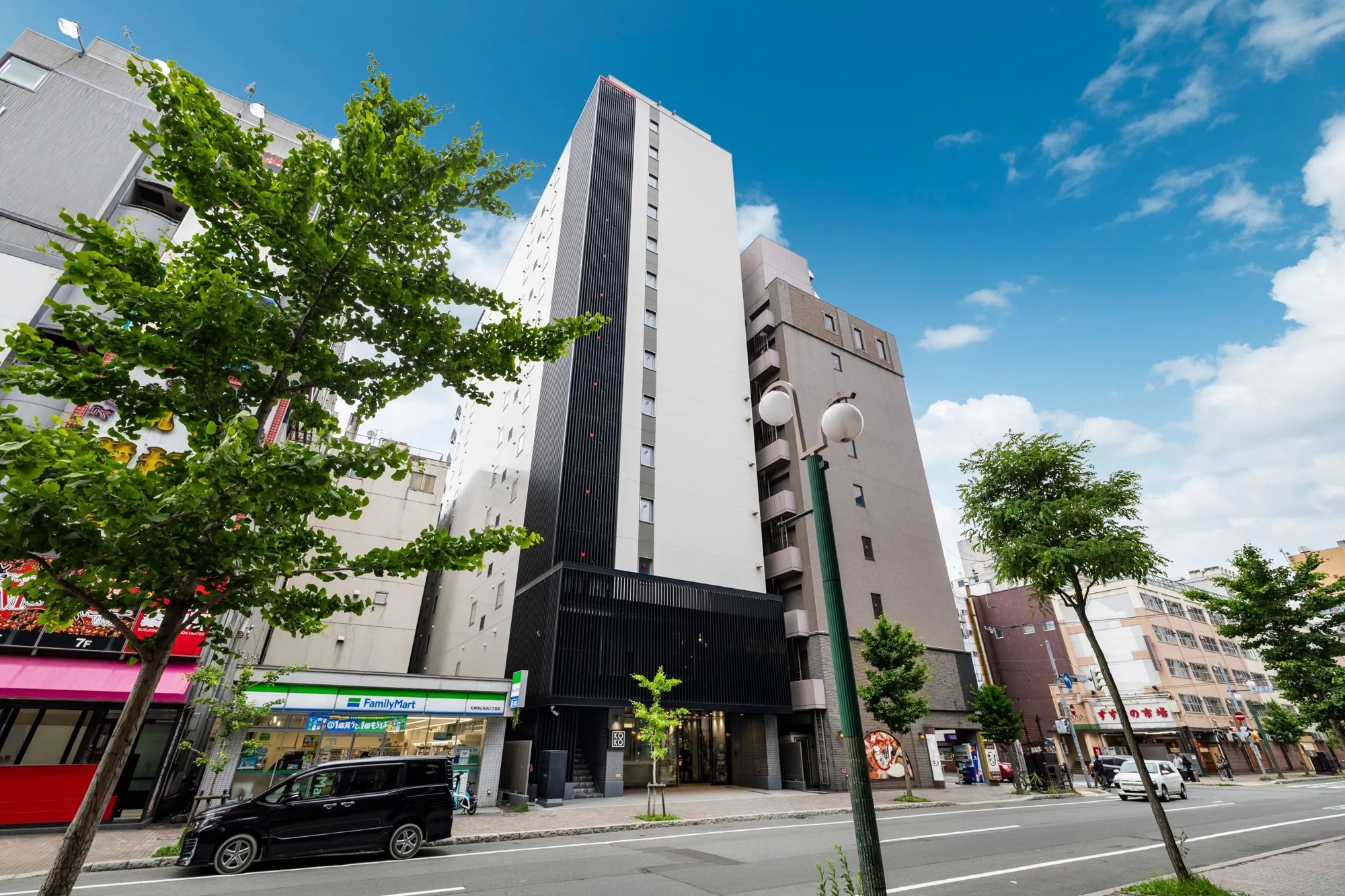 KOKO HOTEL 札幌すすきの 2nd — 札幌市中央区南6条西5丁目 · 2026年7月1日リブランド開業、212室の宿泊特化ホテル外観