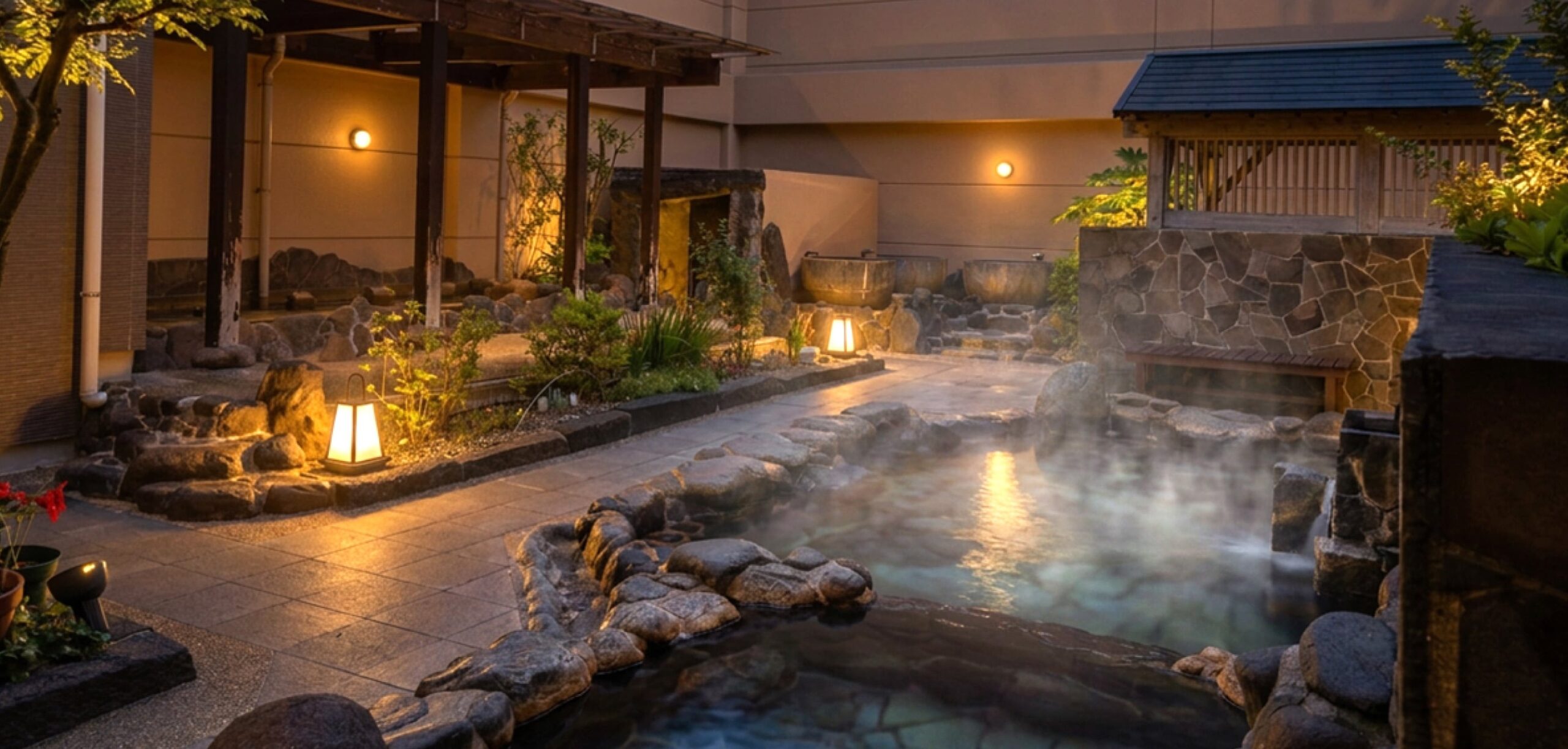 亀の湯 by HATAGO INN — 熊本市東区石原 · 2026年11月1日開業予定、客室134室に併設する露天岩風呂